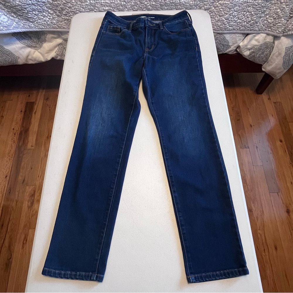 Old Navy Dark Blue Power Straight Jeans Size 4
